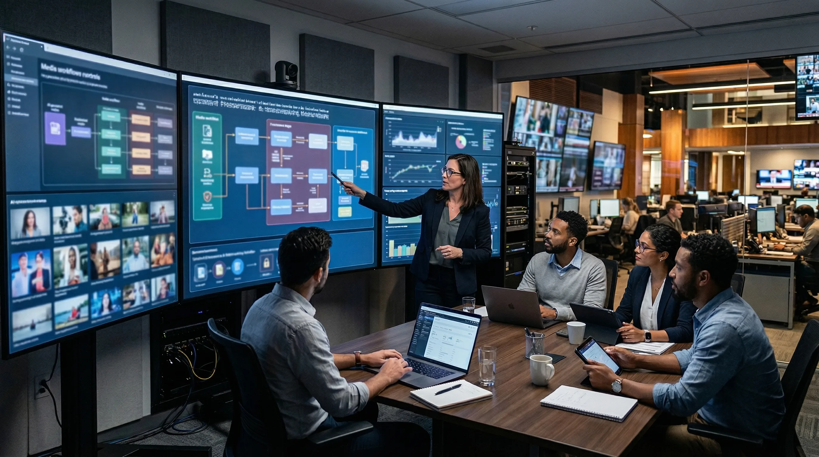 Three-panel legal architecture visual showing Article 50 law, voluntary code of practice, and implementation workflow for content provenance and public disclosure