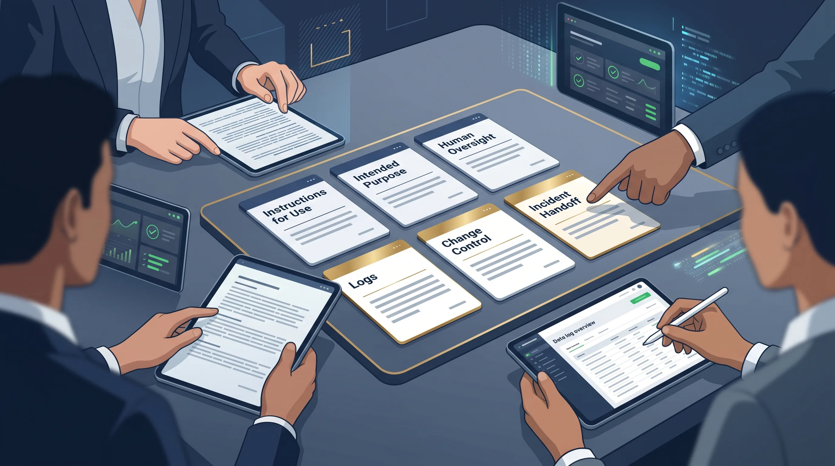 EU AI Act vendor due diligence checklist showing evidence handoff before high-risk AI deployment